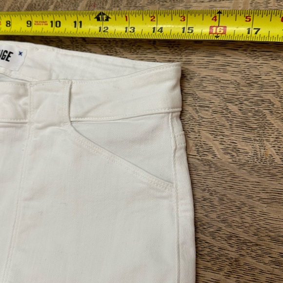 Paige Anthropologie Nellie White Frayed Hem Culottes Cropped Ankle Jeans sz 30 - Picture 12 of 16